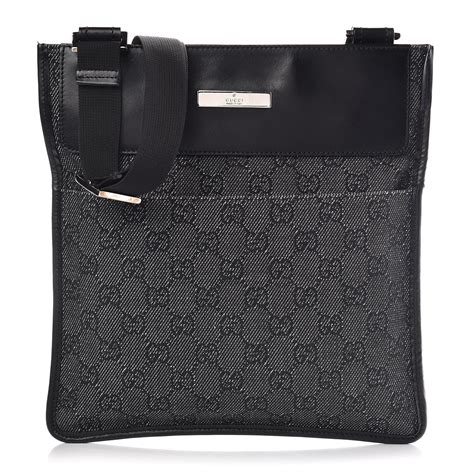 gucci black nylon crossbody messenger bag|gucci cross body bag men.